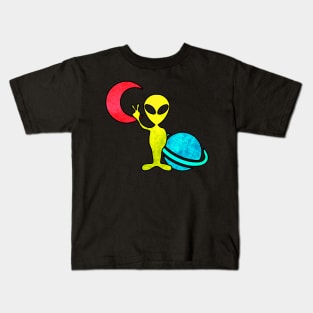 Alien in Space Kids T-Shirt